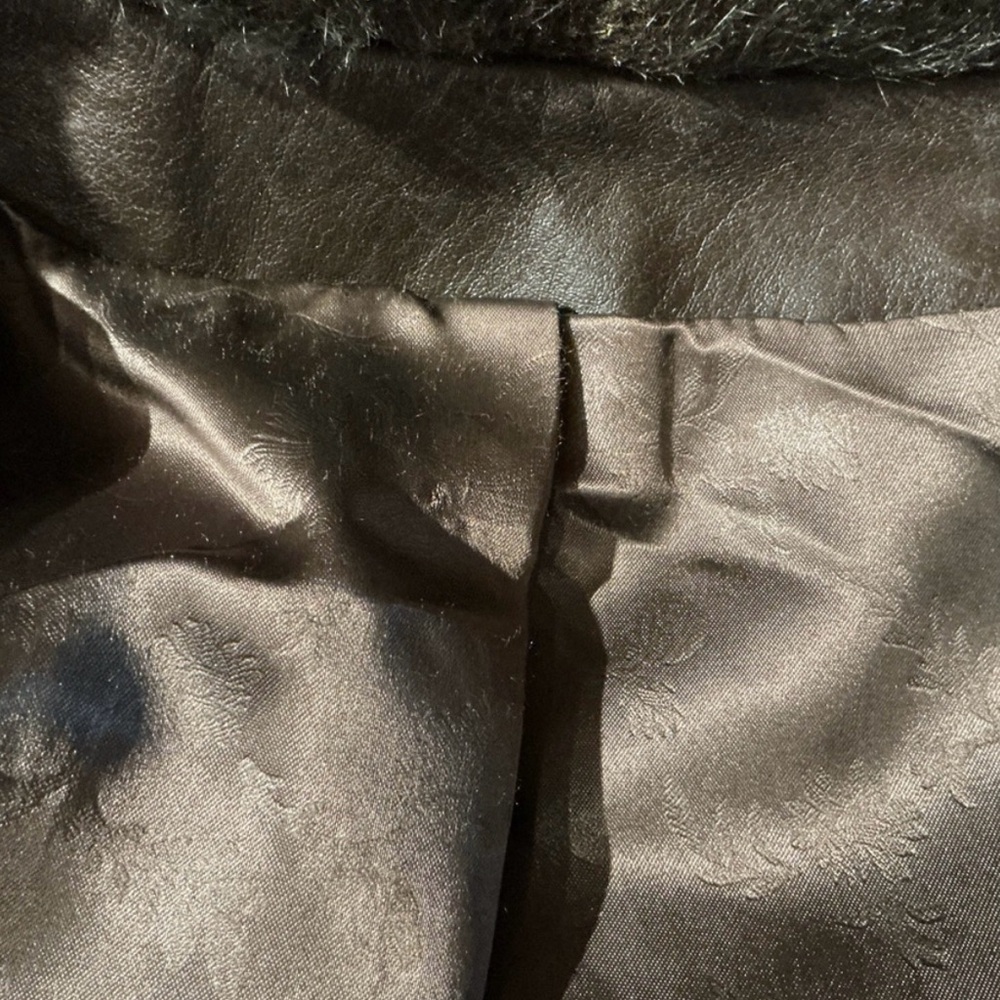 Womens Vintage 80s Faux Fur Coat Brown Mixed Size L/XL Luxurious Glam Party - Picture 12 of 14